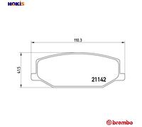 Brake pads P 79 001 BREMBO for SUZUKI LJ80 SJ410 Cabrio SJ410 SJ413