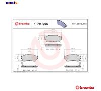 BREMBO P 79 005 Brake Pad Set, disc brake for GEO,HOLDEN,LANDWIND (JMC),SUBARU,S
