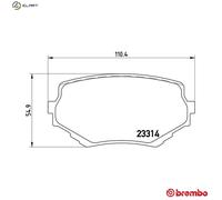 Brembo Brake Pad Set P79009 - Front Disc - Fits Suzuki Vitara/Escudo