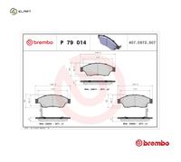 BRAKE PAD SET DISC BRAKE P 79 014 FOR SUZUKI M13A 1.3L M16A 1.6L M15A 1.5L 4cyl