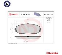 Brembo Brake Pad Set P79 018 Front 55mm Height Fits Suzuki Grand Vitara