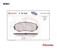 BREMBO P 79 018 Brake pad set