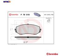 BREMBO P 79 018 Brake pad set