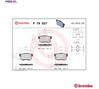 Brake pads P 79 027 BREMBO for SUZUKI FIAT HONDA