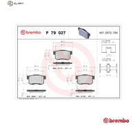 Brake pads P 79 027 BREMBO for SUZUKI FIAT HONDA