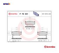 BRAKE PAD SET DISC BRAKE P 79 031 FOR SUZUKI SWIFT/MK/V/IV/III M16A 1.6L 4cyl