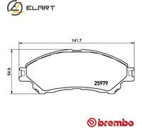 BREMBO P79032 Brake Pad Set For Disc Brake Front Fits Suzuki SX4 S-CROSS Vitara