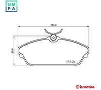 Brembo Brake Pad Set P 82 003, Front Axle, Anti-Squeak Plate for Tata Xenon Pickup DW12DD 2.2L 4cyl