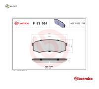 BRAKE PAD SET DISC BRAKE P 83 024 FOR MITSUBISHI PAJERO/CLASSIC/SHOGUN/IV/Van