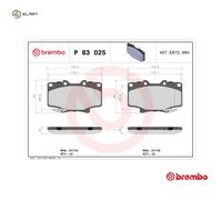 BRAKE PAD SET DISC BRAKE P 83 025 FOR LEXUS TOYOTA LAND/CRUISER/PRADO/FRP/Top