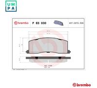BRAKE PAD SET DISC BRAKE P 83 030 FOR TOYOTA ESTIMA/EMINA/LUCIDA/PREVIA/TARAGO