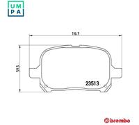 BREMBO P 83 040 Brake pad set
