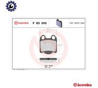 Brembo Brake Pads P 83 045 Rear with Anti-Squeak Plate – Fits LEXUS GS/IS/SC/Convertible/SportCross