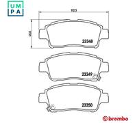Brembo Brake Pad Set P 83 050 - Fits Toyota Yaris/Vitz 1.0/1.3/1.4 D-4D