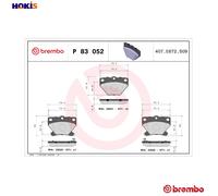 Brake Pads Set fits TOYOTA YARIS NCP13 1.5 Rear 00 to 05 1NZ-FE Brembo Quality