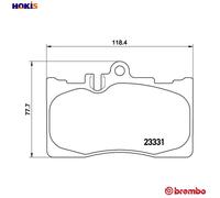 Brembo Brake Pad Set P83058 - Front Disc - For Advics System - Fits Lexus LS