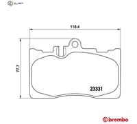 Brembo P83058 Front Disc Brake Pad - Set of 4