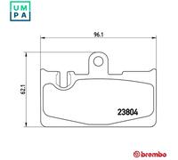 Brembo Brake Pads Rear With Anti-Squeak Plate Without Accessories Fits Lexus LS