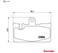 Brake pads P 83 059 BREMBO for LEXUS LS