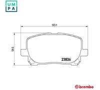 Brembo Brake Pad Set P 83 061 – Front Axle, Fits Toyota Avensis Verso/Matrix/Noah/Voxy