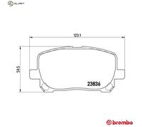 Brembo Brake Pad Set P 83 061 – Front Axle, Fits Toyota Avensis Verso/Matrix/Noah/Voxy