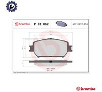 Brembo Brake Pad Set P 83 062 – Front Disc, for Toyota ISIS/CROWN/CAMRY/WISH HQ3 2.0L