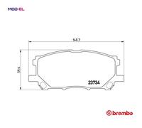 BRAKE PAD SET DISC BRAKE P 83 067 FOR LEXUS TOYOTA 2GR-FE 3.5L 1MZ-FE 3.0L 6cyl