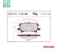 BREMBO P 83 068 Brake pad set