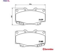 BRAKE PAD SET DISC BRAKE P 83 069 FOR TOYOTA SW4/HILUX FORTUNER 2TR-FE 2.7L 4cyl