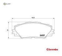 BRAKE PAD SET DISC BRAKE P 83 071 FOR TOYOTA SCION 6ZR/3ZR-FE6ZRFAE1AZ-FE 2.0L