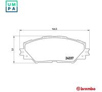 BREMBO P 83 071X Brake pad set