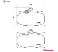 Brembo Brake Pads Set fits LEXUS IS300 Mk3 2.0 Front 2017 on 8AR-FTS 0446503410