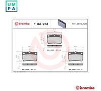 Brembo P83073 Rear Disc Brake Pad - Set of 4