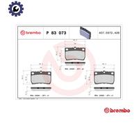 BREMBO Brake Pad Set Rear Without Accessories Fits Lexus GS IS Toyota Crown