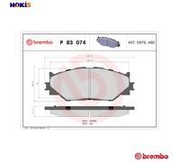 BREMBO P83074 Brake Pad Set Front Without Accessories 60mm Height Fits Lexus IS