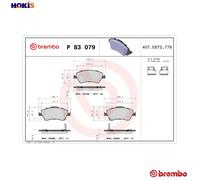 BREMBO P 83 079 Brake pad set