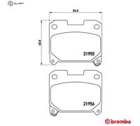 BREMBO P 83 091 Brake pad set