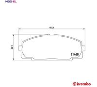 Brembo Brake Pads Front P 83 092, Anti-Squeak Plate, Fits Toyota Dyna, Dyna 100, Granvia