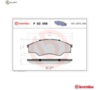 BREMBO P 83 096 Brake pad set