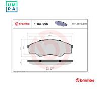 BRAKE PAD SET DISC BRAKE P 83 096 FOR TOYOTA HILUX/VIGO/VII/Pickup 2.7L 4cyl