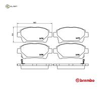Brake pads P 83 097 BREMBO for ASTON MARTIN TOYOTA