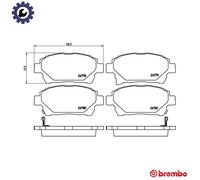 BRAKE PAD SET DISC BRAKE P 83 097 FOR ASTON MARTIN TOYOTA 1NR-FE 1.3L 4cyl 1.0L