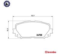 Brake pads P 83 101 BREMBO for DAIHATSU TOYOTA