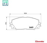 Brembo Front Brake Pads P 83 106 for Lexus Toyota