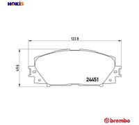 Brake pads P 83 106 BREMBO for LEXUS TOYOTA