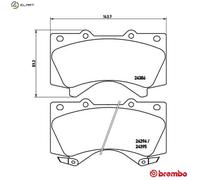 BREMBO P 83 107X Brake pad set