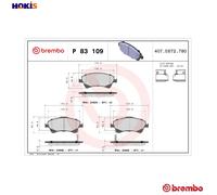 Front Brake Pad Fits Toyota Auris Avensis Corolla Verso Brembo P83109
