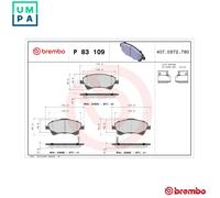 BREMBO P 83 109X Brake pad set