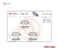 BRAKE PAD SET DISC BRAKE P 83 114 FOR TOYOTA 2ZR-FAE 1.8L 2AD-FHV 2.2L1WW 1.6L