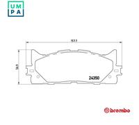 BREMBO P 83 117 Brake pad set